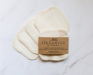 8 Organic Cotton Mini Facial Cloths